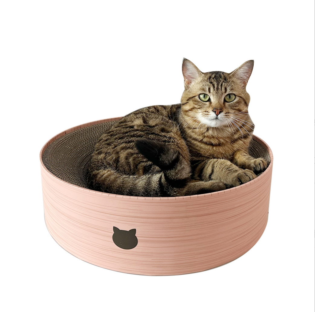 Kattekurv med intregreret kradsepap