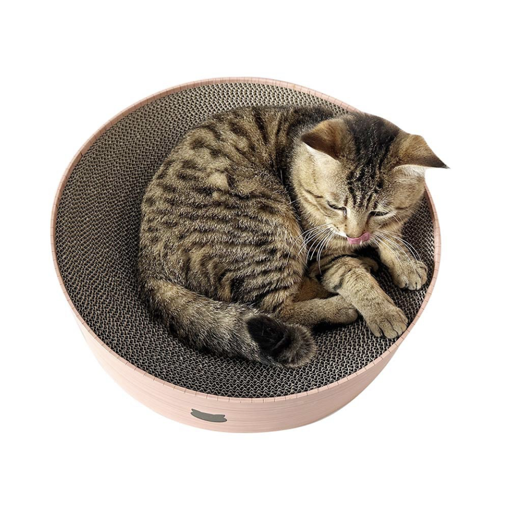 Kattekurv med intregreret kradsepap