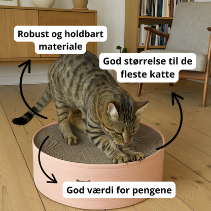 Kattekurv med intregreret kradsepap