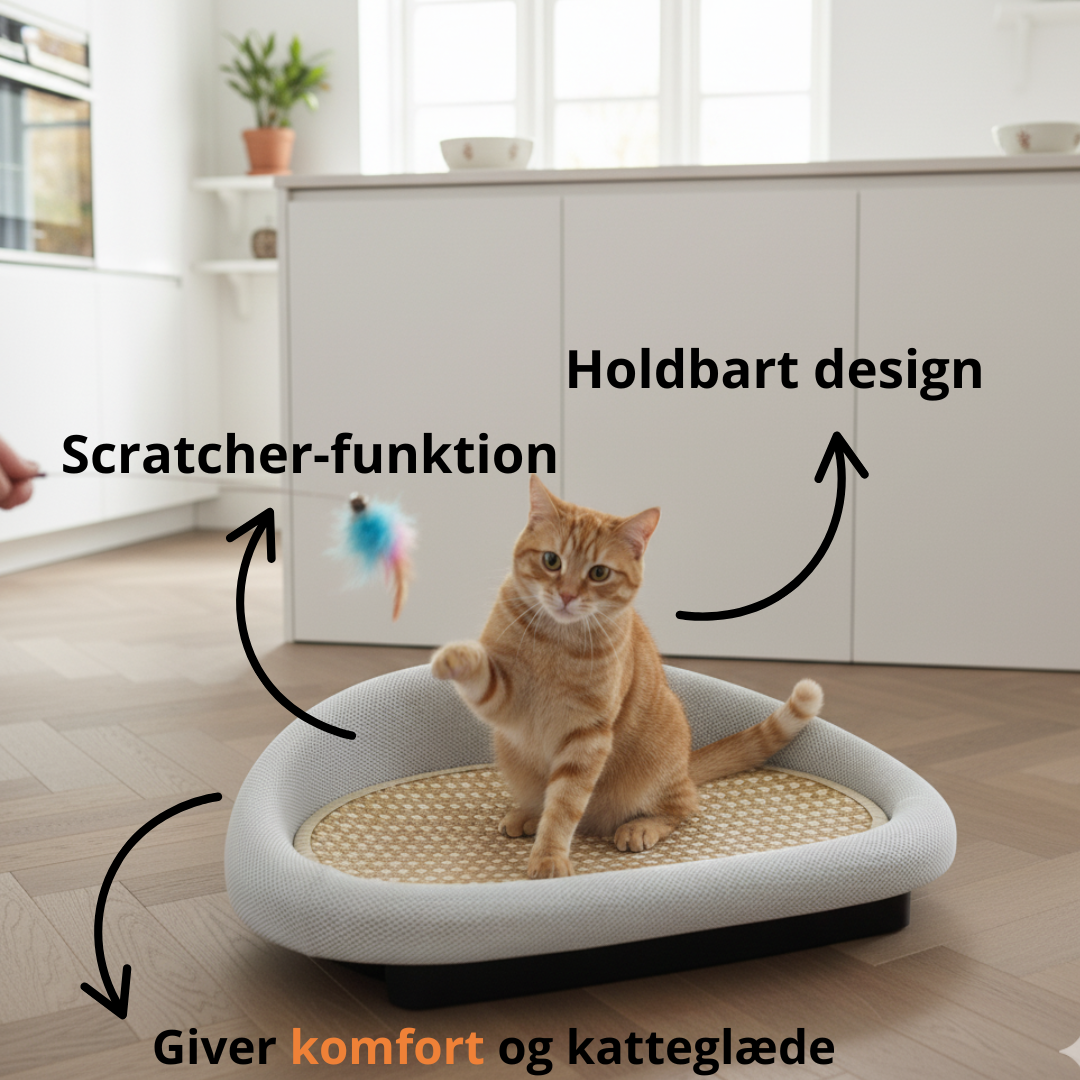 2-i-1 Katte Sofa og Kradsebræt